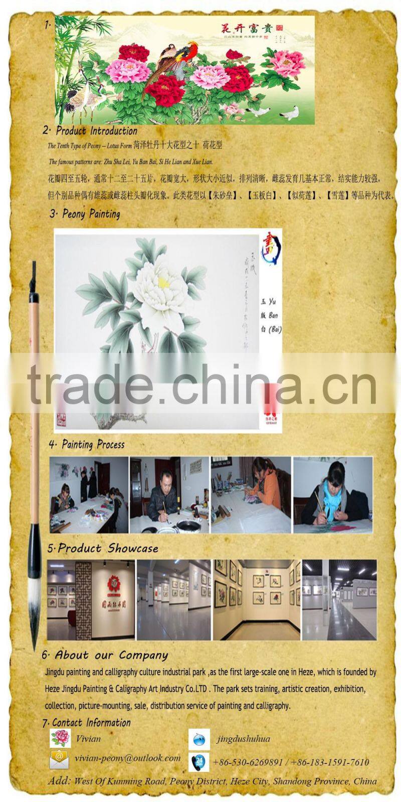 Gifts & Crafts series handmade flower painting for 2016 personal collection