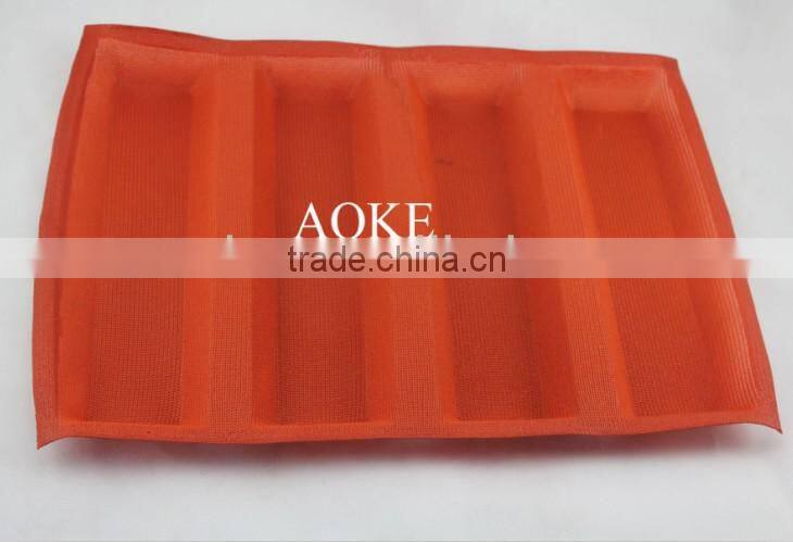 Silicone bread baking form loaf pan with hole with fiberglass reusable for above 4000 times