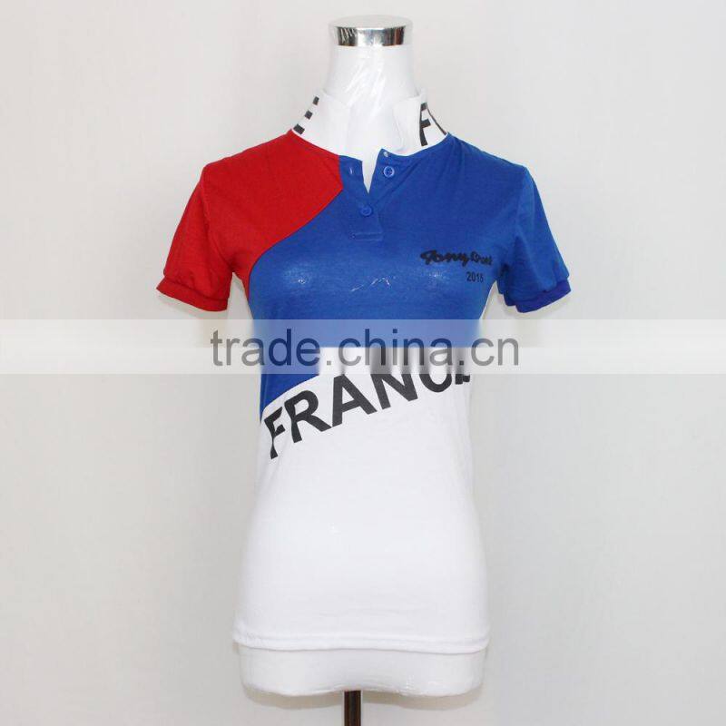 New women summer style 2016 china supplier fashion polo t-shirt