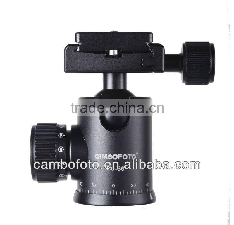 100% Aluminum Material dslr tripod ballhead