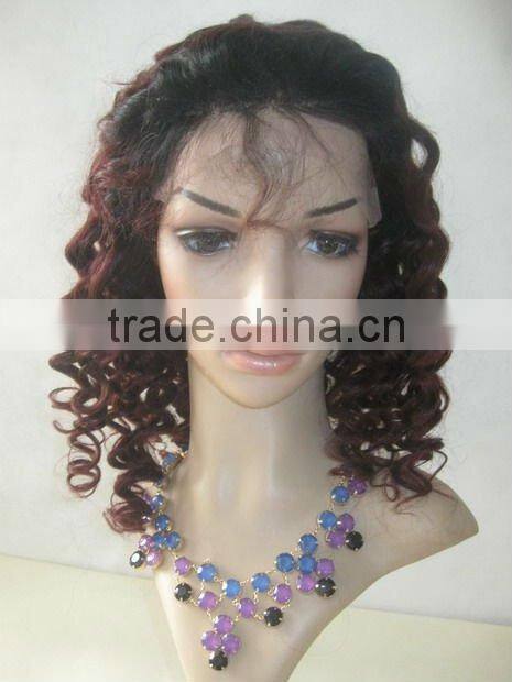 virgin indian remy T color lace front wigs