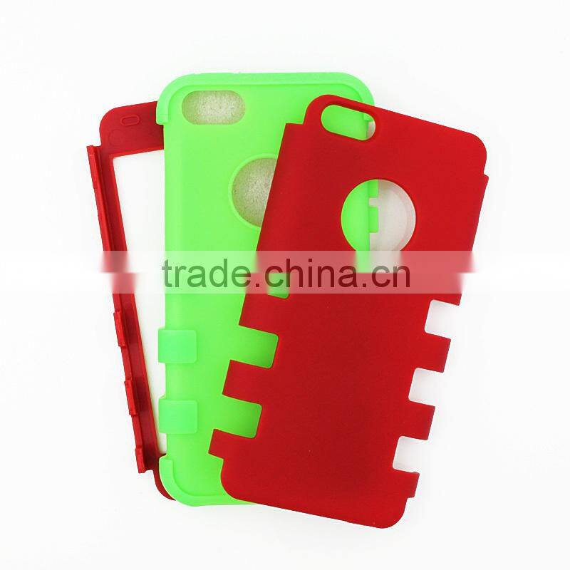 3 in 1 hybrid silicone case for iPhone 5C mobile accessory