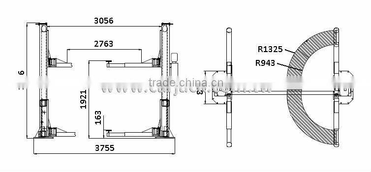 Baseplate 2 Post Vehicle Lifts