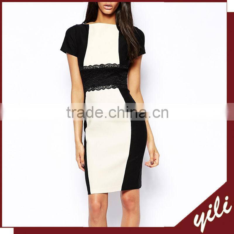 Fashion design women formal short dresses patterns