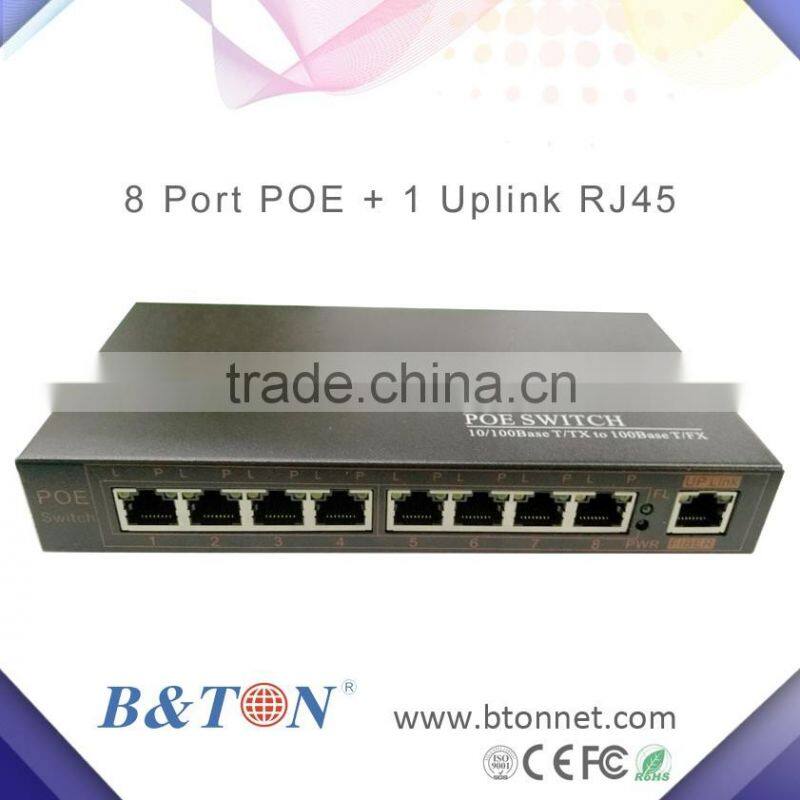8 Port POE with 1 Uplink port POE Switch