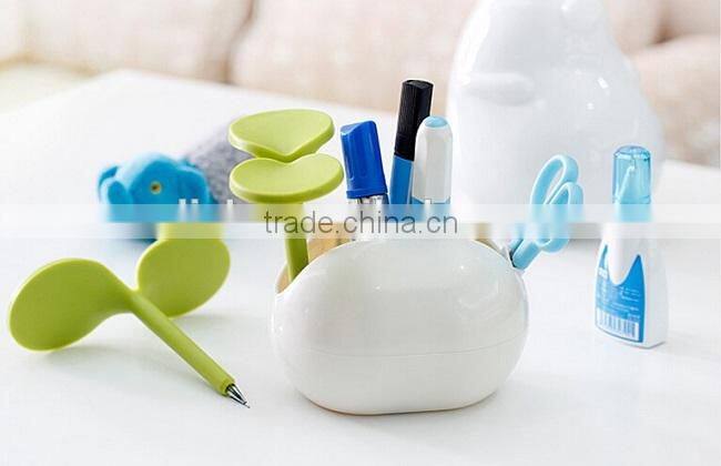 Creative Sprouting Bean Shape Desktop Stationery Holder