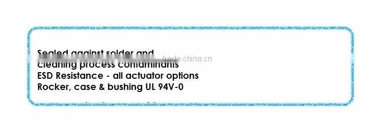Sealed Miniature Rocker & Paddle Switches