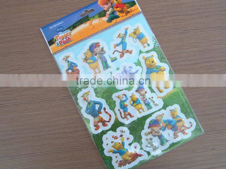 kids cute cartoon 3d pvc sticker,pvc sticker paper,3d pvc floor sticker