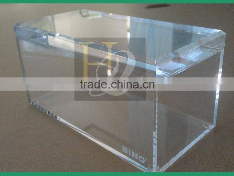 High quality customized size acrylic display box with lid