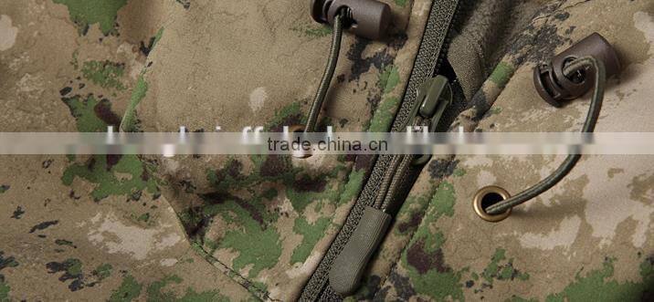 men camo hooded waterproof taped softshell jacket in camping & hiking wear