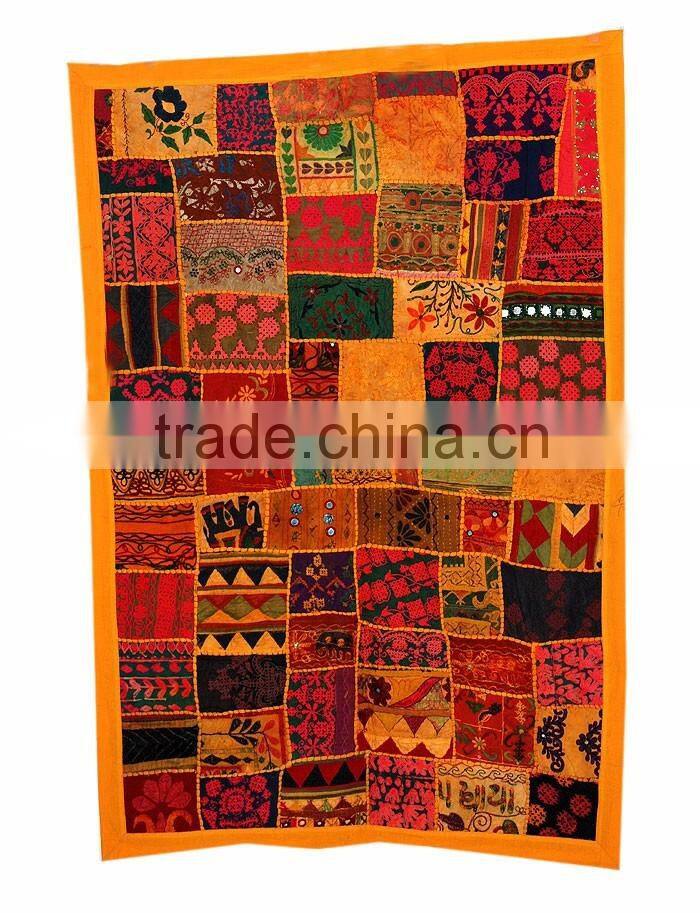 Rajasthani Dancing Natraj Twin Ethnic Cotton Handmade Hippy Bohemian Wall Hanging