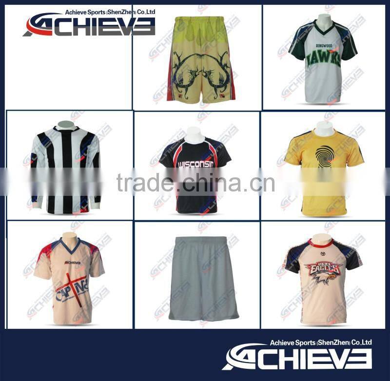 hot selling 100% polyester men's football team jerseys