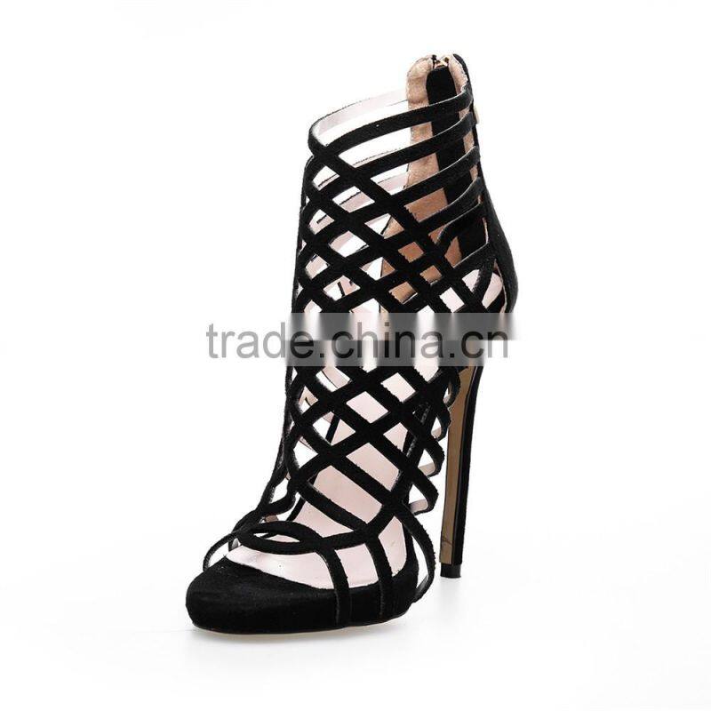 OLNS009 2016 beautiful gladiator sexy women sandals green ankle strap novelty fish toe sandal shoes for women