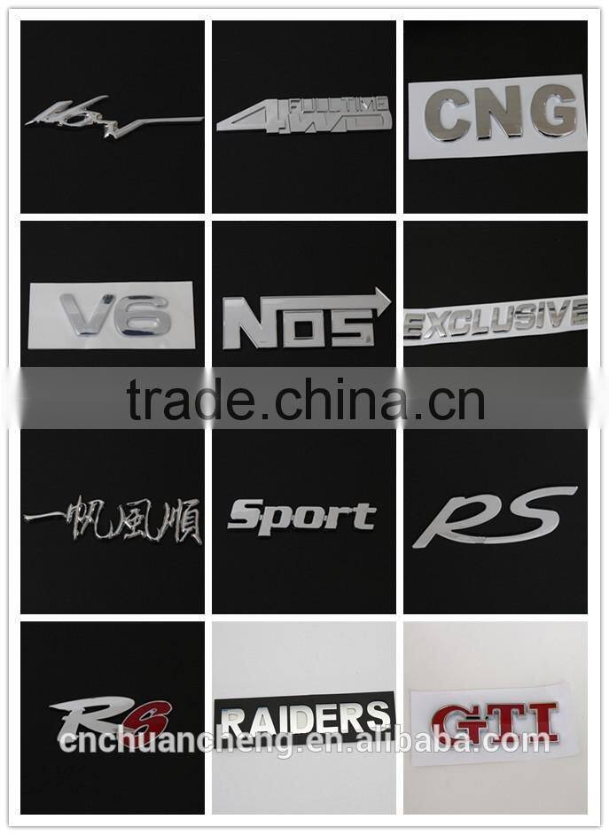 Best Selling Car Accessories High Qulity Plastic Custom Chrome Letter And Waterproof Suitable Matte & Sliver Badge Logo