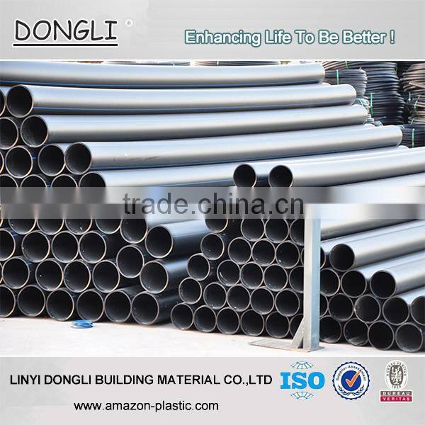 Black white color PE pipe plastic HDPE water pipe SDR13.6 supplier