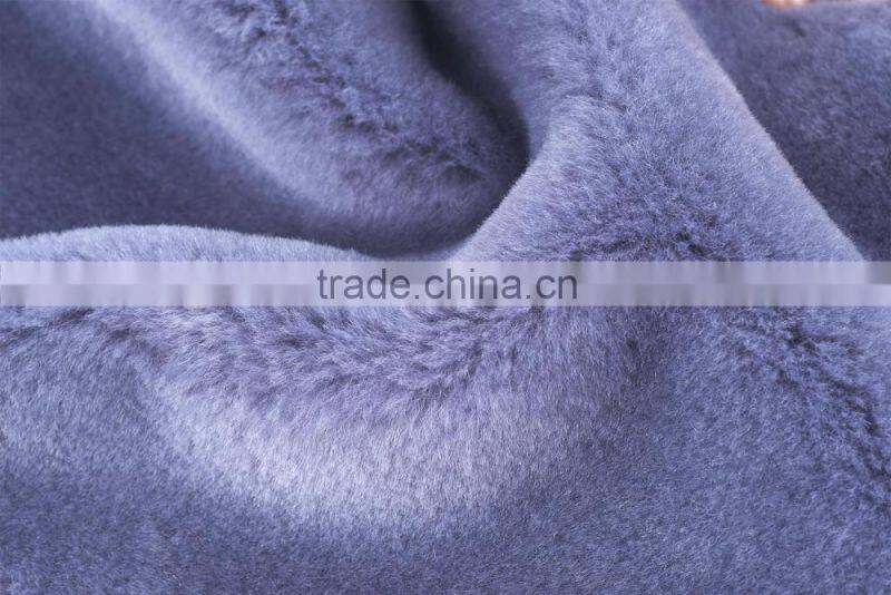 Super hot china factory colorful soft wool plush fabric