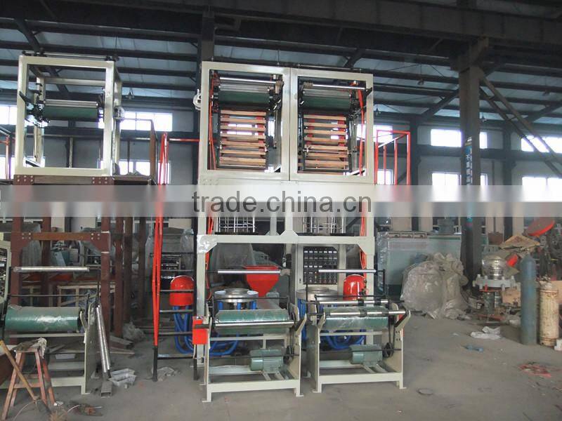 Double Die Head Single Screw Plastic Extruder Double Die Heads Film Blowing Machine