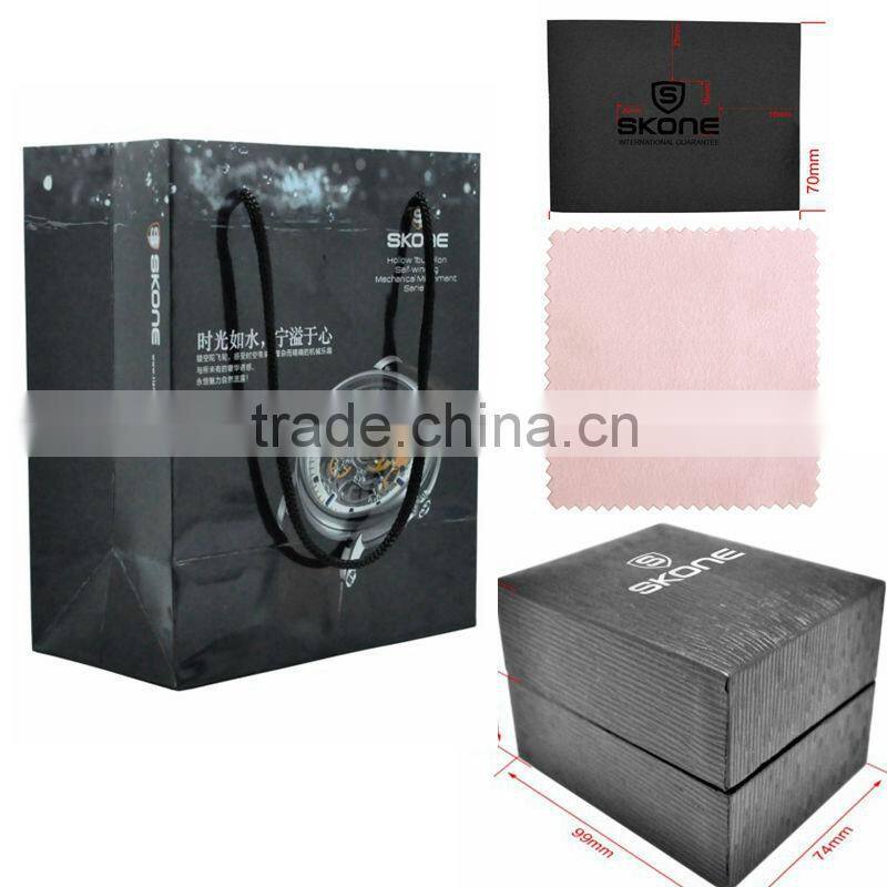 skone brand 7345 Black face Chinese Wholesale Watches ip black woven