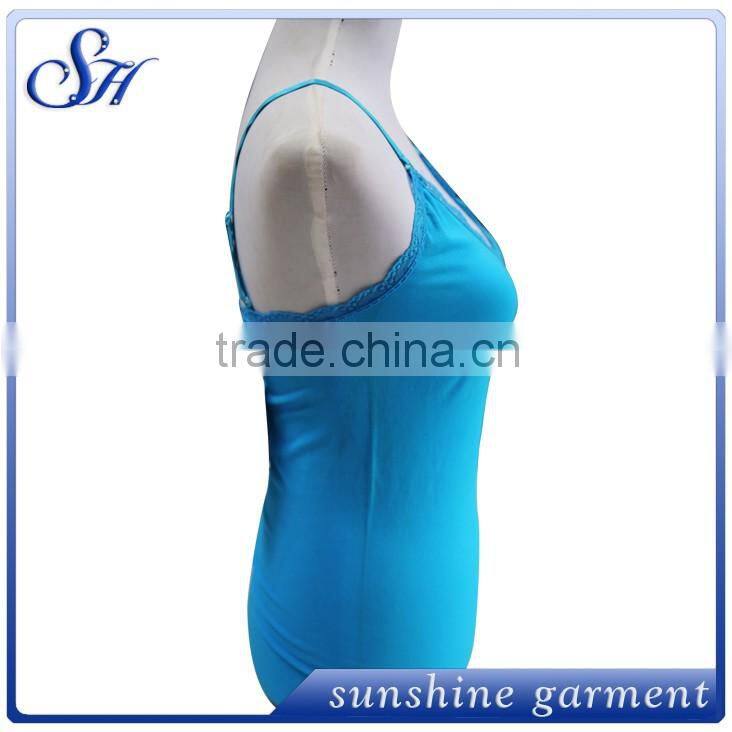 2016 daily wearing sexy cotton spandex camisole for women