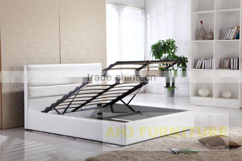 Storage bed frame, cheap pu storage beds, faux leather storage beds