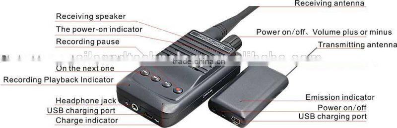 Wireless Voice Recorder With Voice recording Taking Audio Function Wireless Audio Transmitter,