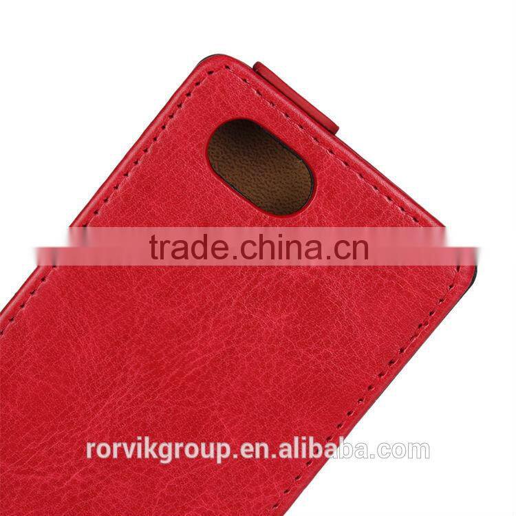 filp up and down PU leather mobile phone case for Sony Xperia J ST26i