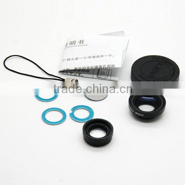 Universal Circle Clip 0.67X wide angel+ macro lens for mobile phone