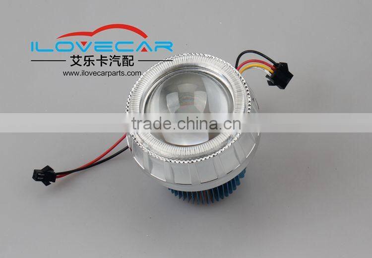 Wholesale price motorcycle Headlight kit, LED projector lens with cloorful angel eyes