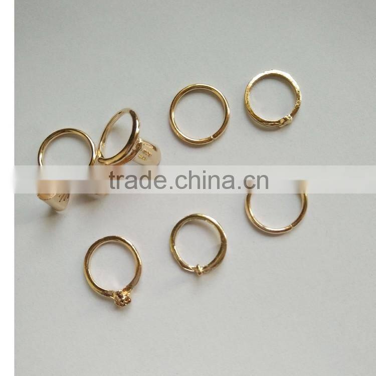 wonder 7pcs set gold filled settings models ring for women