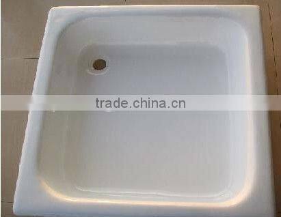 square enamel cast iron shower trays in bathroom