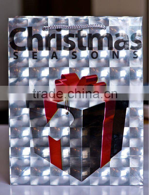 Christmas Gift Bag with PET Multi lens film
