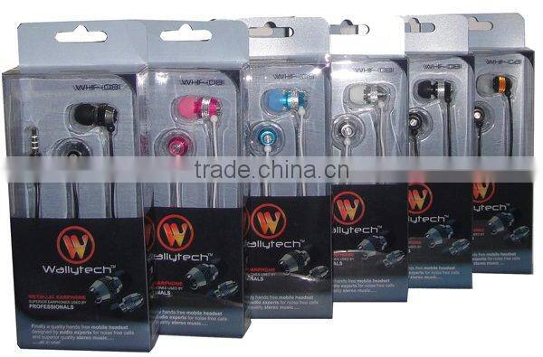 Wallytech Colorful Metal in-ear earphone