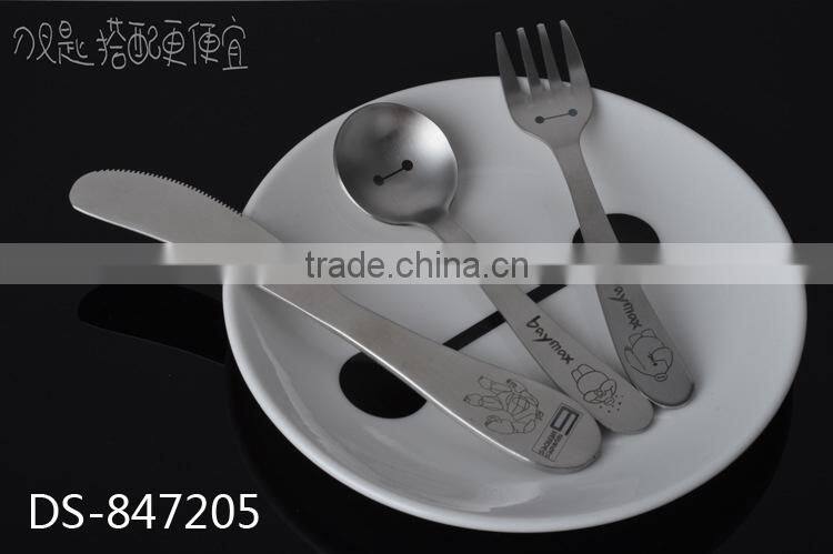 Best sale 304 material stainless steel cartoon children cutlery