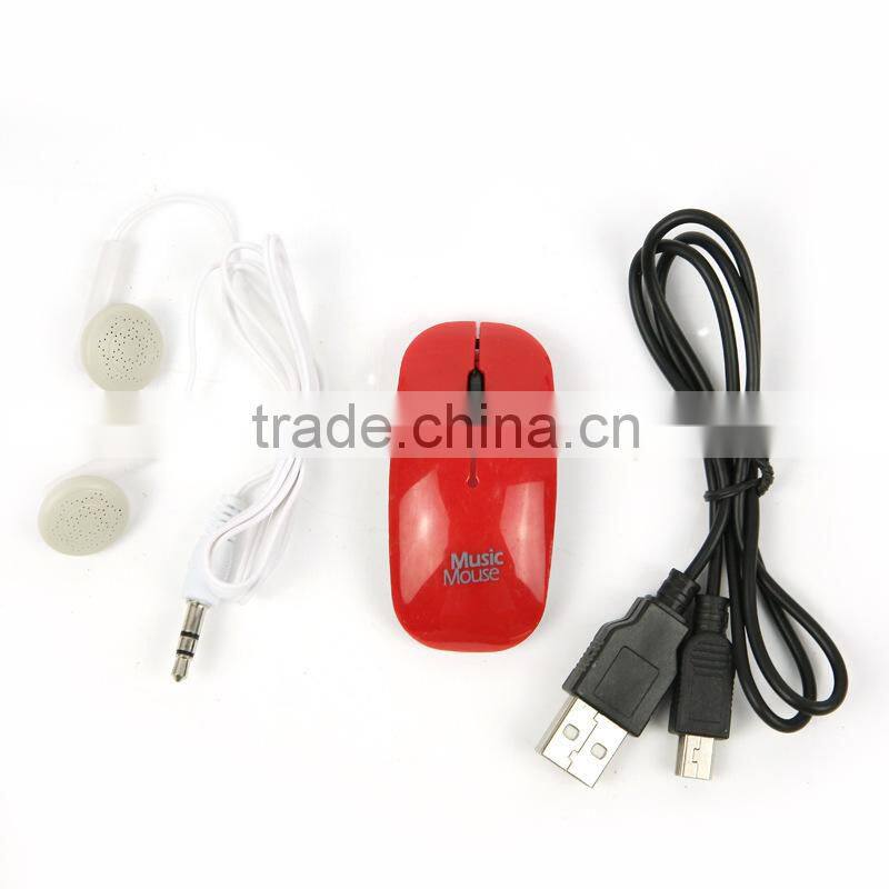 Novelty custom logo music mouse player cheap gift portable mp3 player