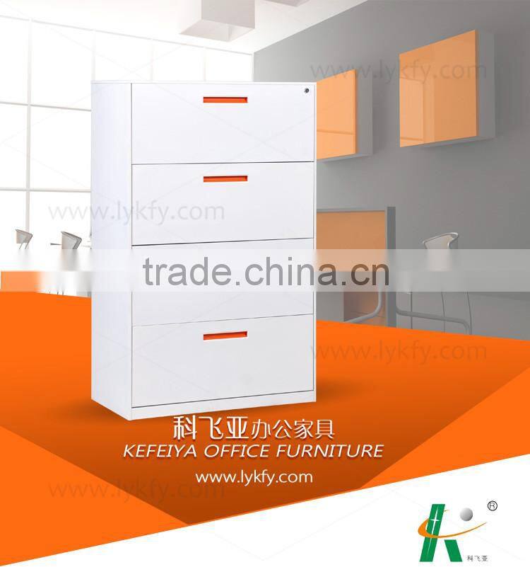 KEFEIYA White 4 Drawer Iron Cabinet