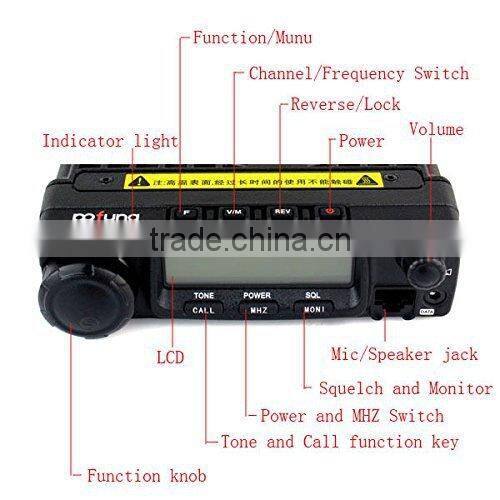 China Cheap UHF 400-470MHz 50W 200 Channel Mobile Radio CTCSS/DCS Pofung Baofeng Mobile Car radio BF-9500