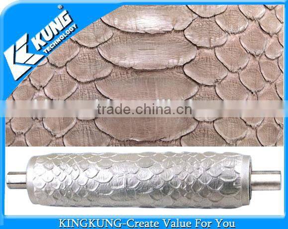 Embossing roller die for leather texture