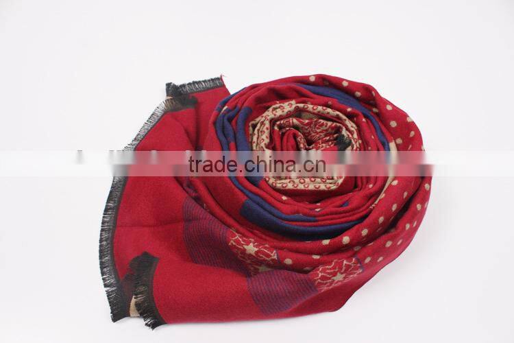 latest design winter cashmere scarf poncho 2015