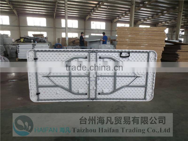 durable 180cm outdoor plastic folding dining table and chair with bolt /high quality plastic dining table
