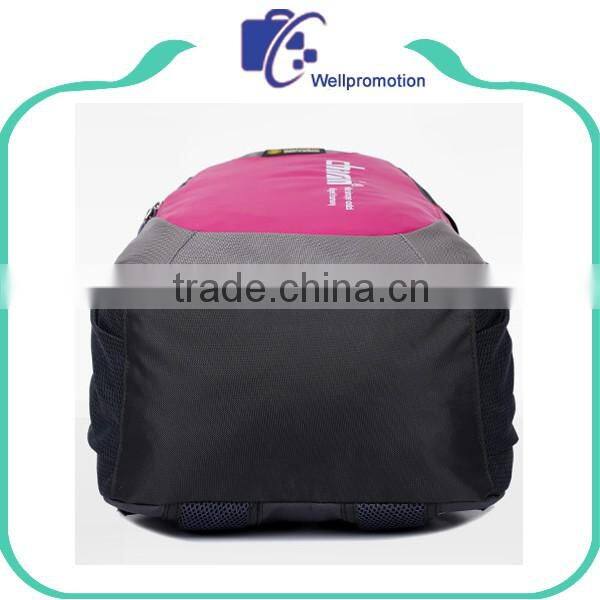 Pink girls polyester oem laptop/computer backpack bag