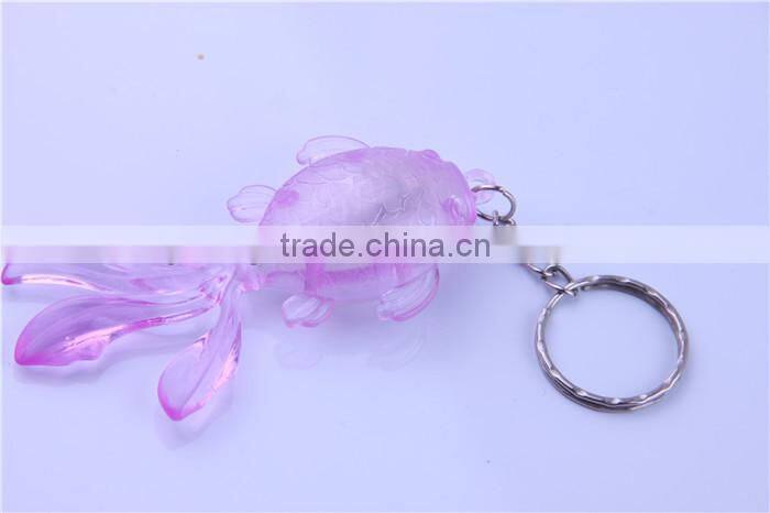 Led flashing fish keychain