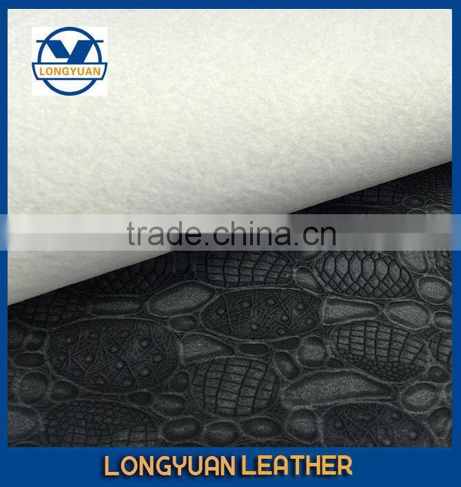 embossing artificial leather made in china with pineapple design for shoes