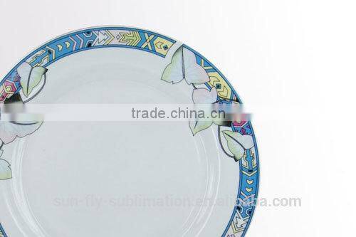 8'' Plate with Colourful Pattern Plate / Blank ceramic plate/ Personalized plate/ Plate for sublimation/ Good decorated plate