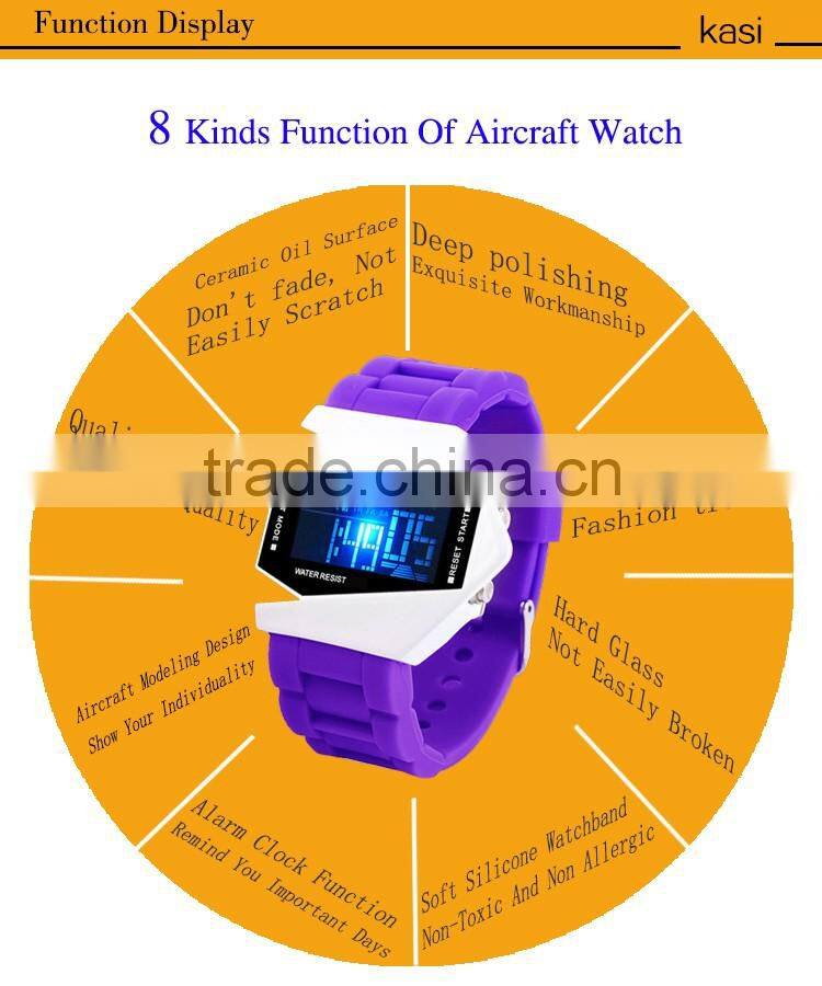 wholesale hardened glass watch Silicone analog bracelet watch with CE certification