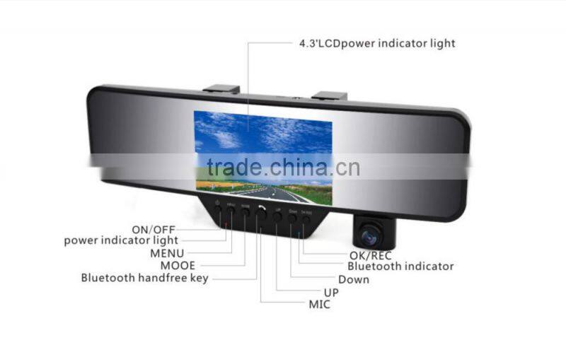 5.0" Touch Android Rearview mirror Bluetooth WiFi FM FHD 1080P dash camera parking dvrs Rear view GPS Navigation Free map