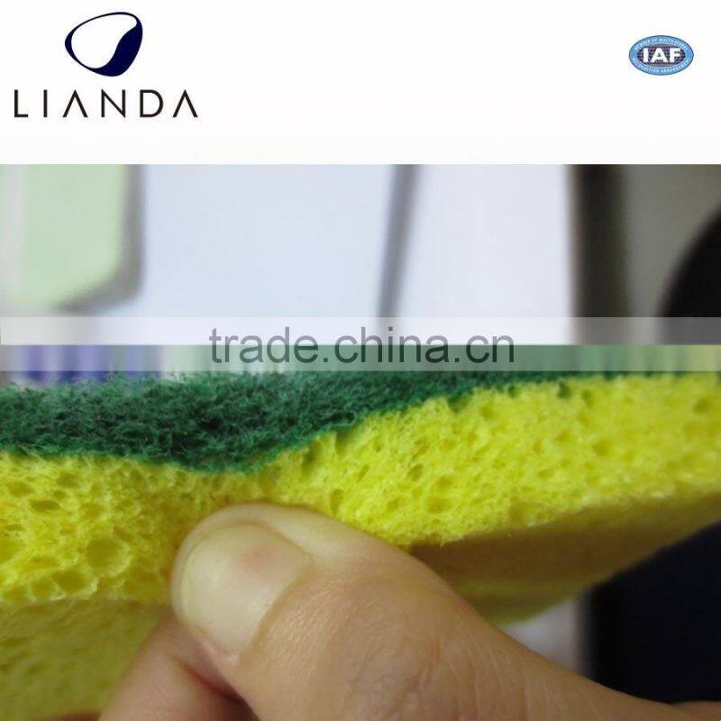High quality kitch cleaning cellulose sponge scouring pad