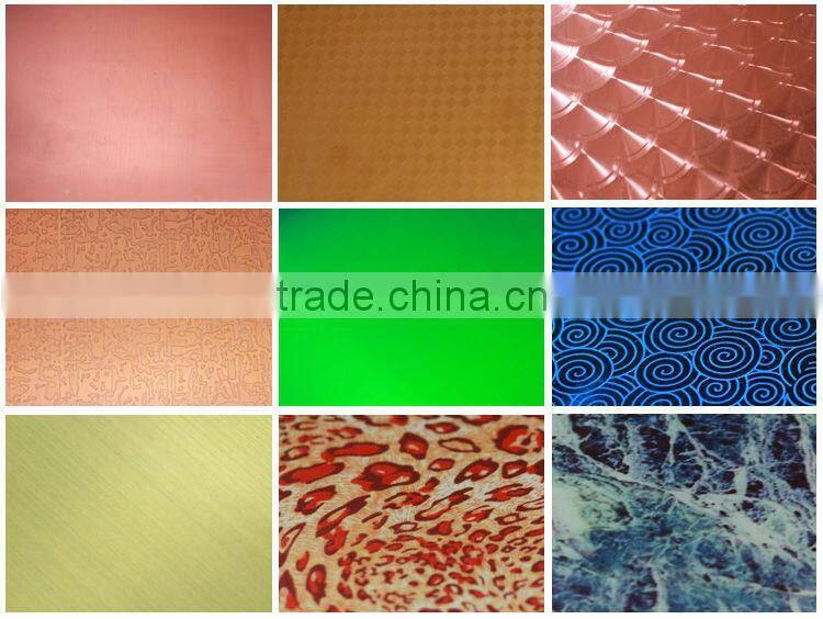 Colourful 304 mirror finish bronze hairline stainless steel sheet