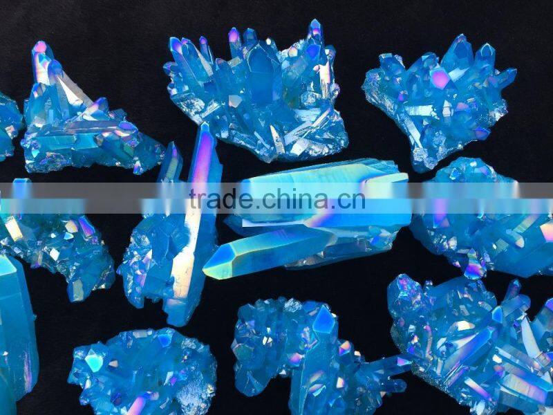 wholesale high quality blue crystal cluster as home or office decoration
