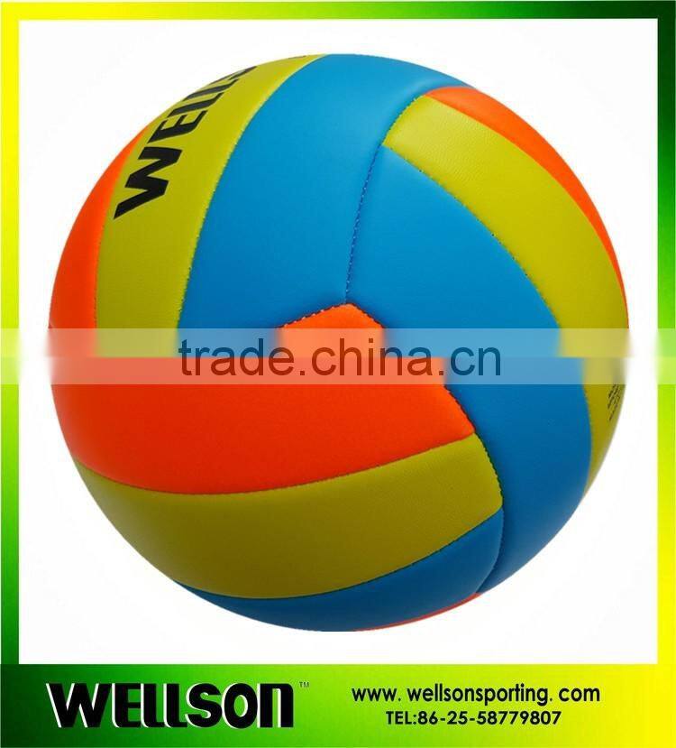 Colorful machine stitched 18 panels volleyball