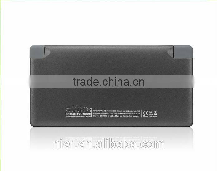 portable 5000mAh Premium gift slim power bank charger for iPhone 6 & smartphone